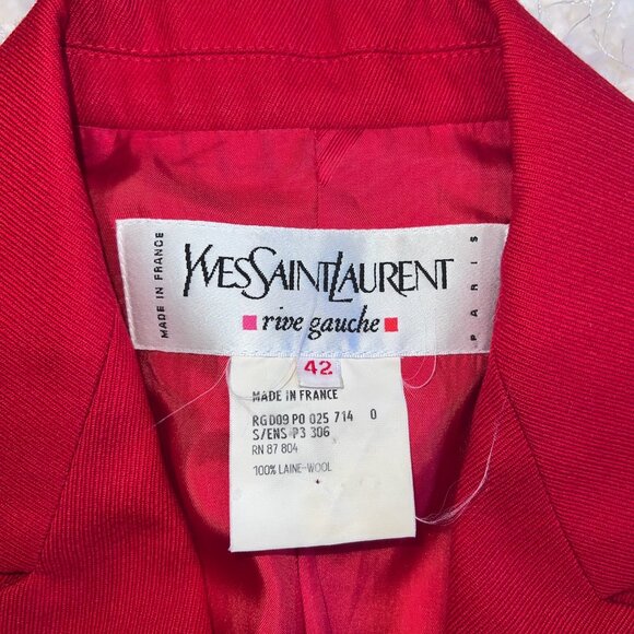 Yves Saint Laurent Rive Gauche Wool Blazer - Picture 3 of 3
